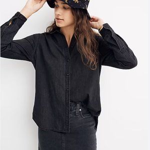 Madewell Button Down Long Sleeve Shirt in Lunar Wash